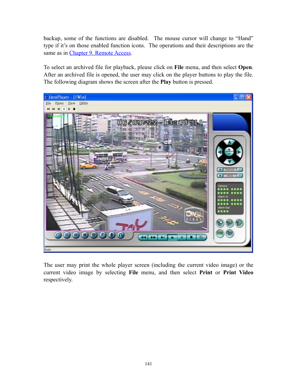I.R.I.S. 808 Digital Video Recorder User Manual | Page 141 / 147
