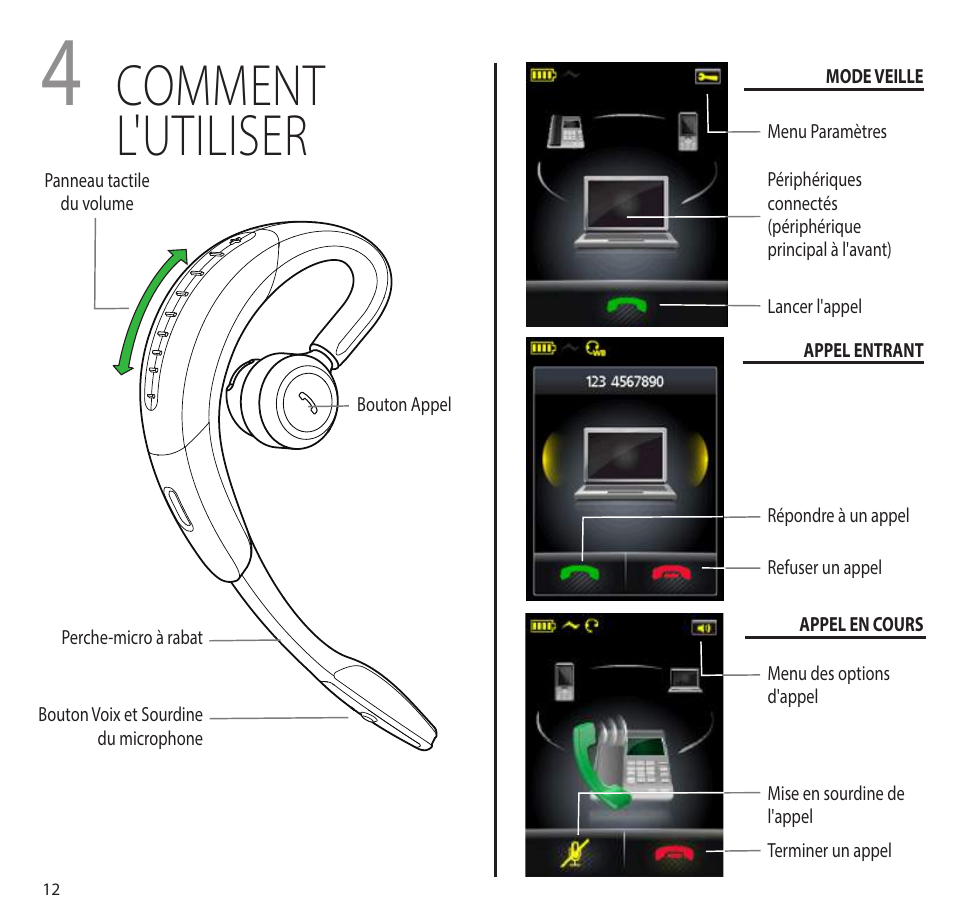 Comment l'utiliser | Jabra MOTION office Quick Start Guide User Manual | Page 15 / 34