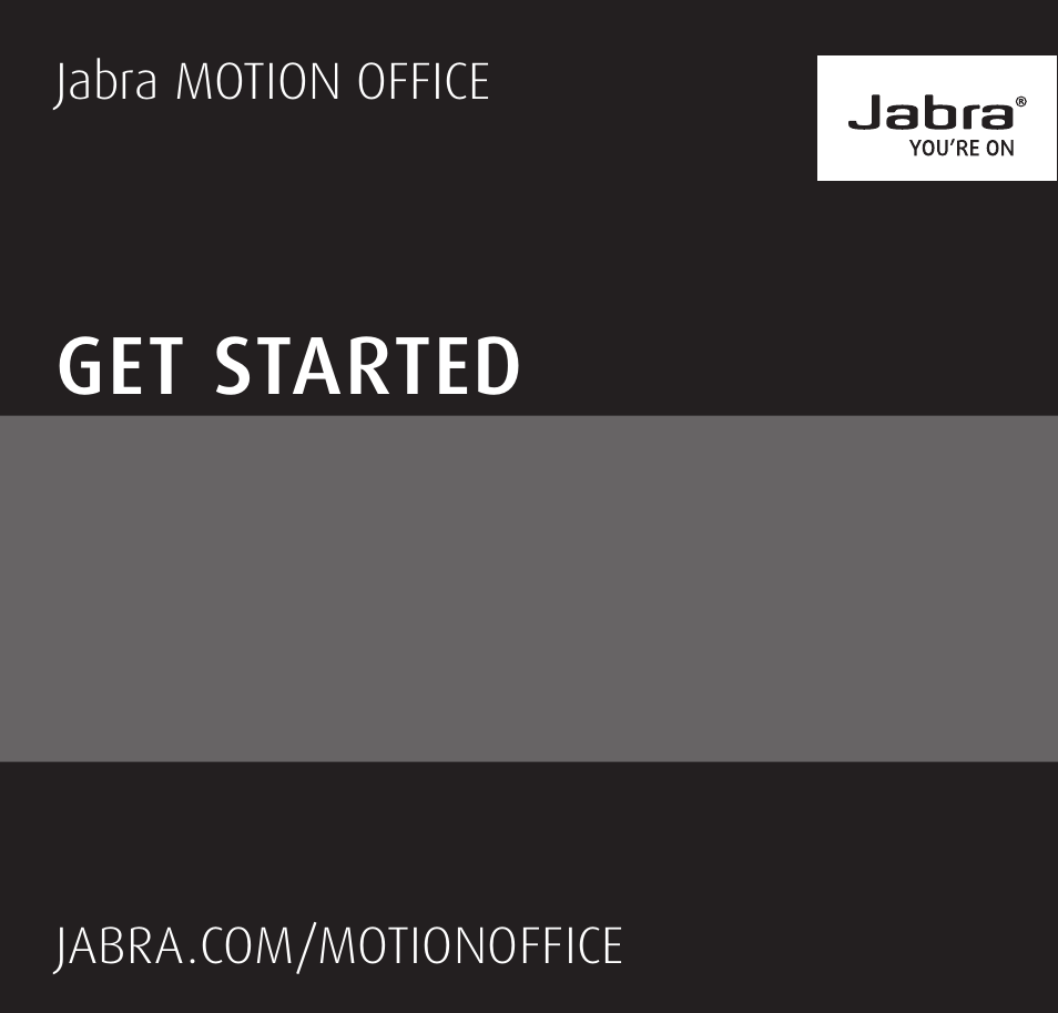 Get started | Jabra MOTION office Quick Start Guide User Manual | Page 2 / 34