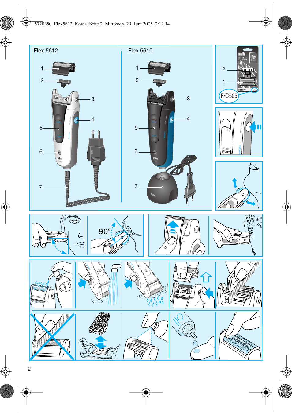 F/c505 | Braun 5612 User Manual | Page 2 / 5