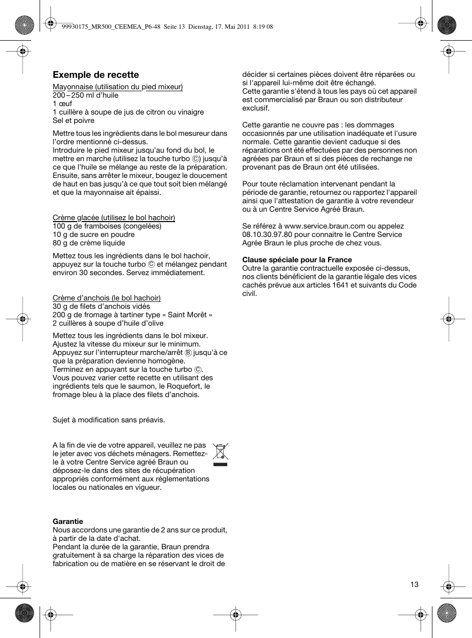 Braun Multiquick 5 MR 500 User Manual | Page 12 / 45