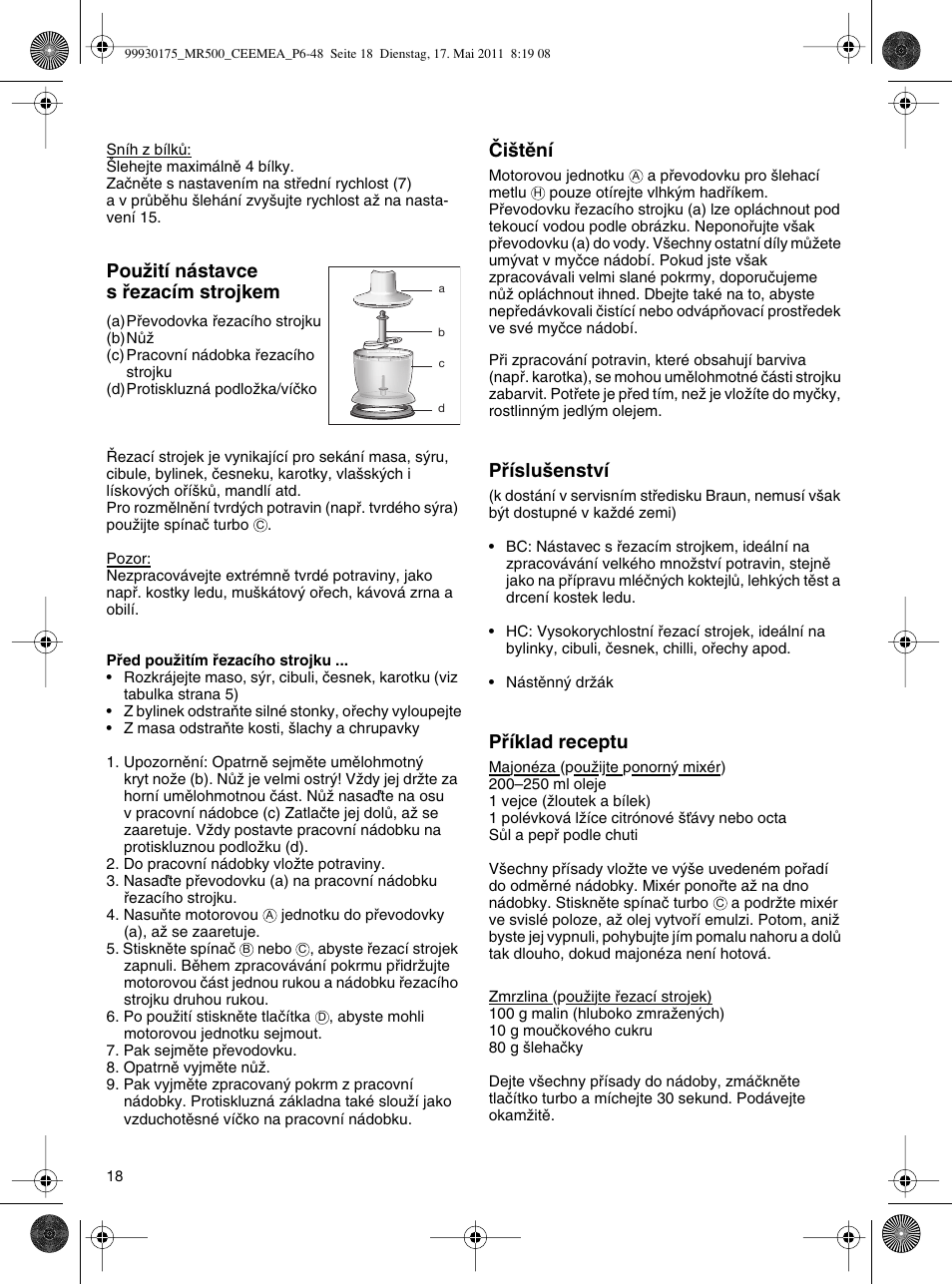 Braun Multiquick 5 MR 500 User Manual | Page 17 / 45