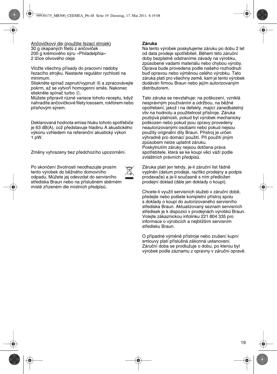 Braun Multiquick 5 MR 500 User Manual | Page 18 / 45