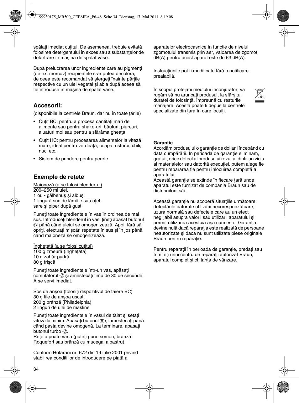 Braun Multiquick 5 MR 500 User Manual | Page 33 / 45