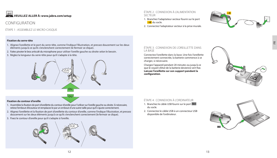 Configuration | Jabra PRO 9450 Duo Quick Start Guide User Manual | Page 9 / 27