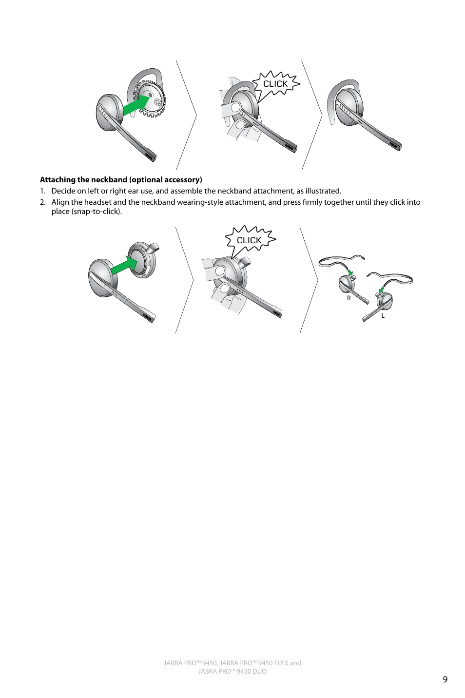 English | Jabra PRO 9450 Duo User Manual User Manual | Page 9 / 34