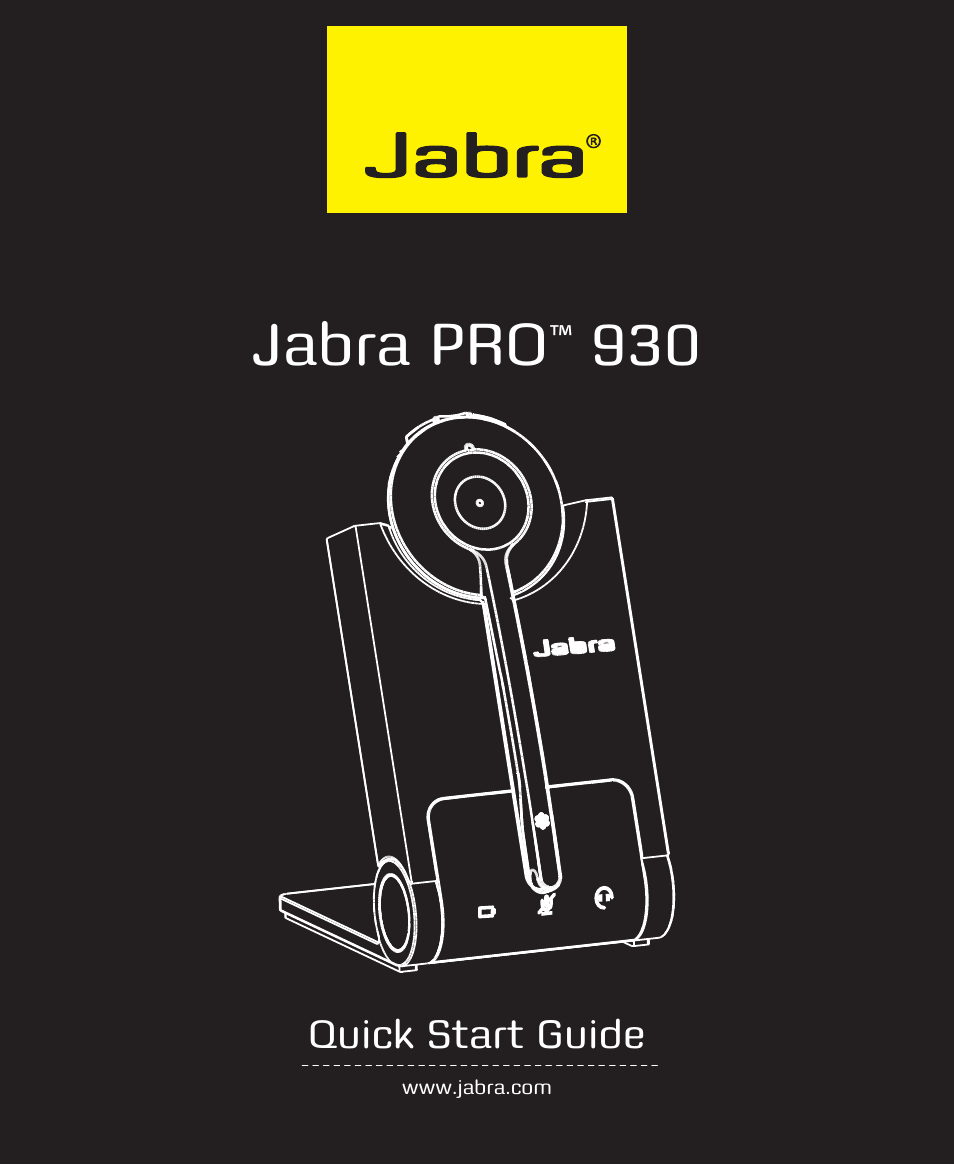 Jabra PRO 930 Quick Start Guide User Manual | 35 pages