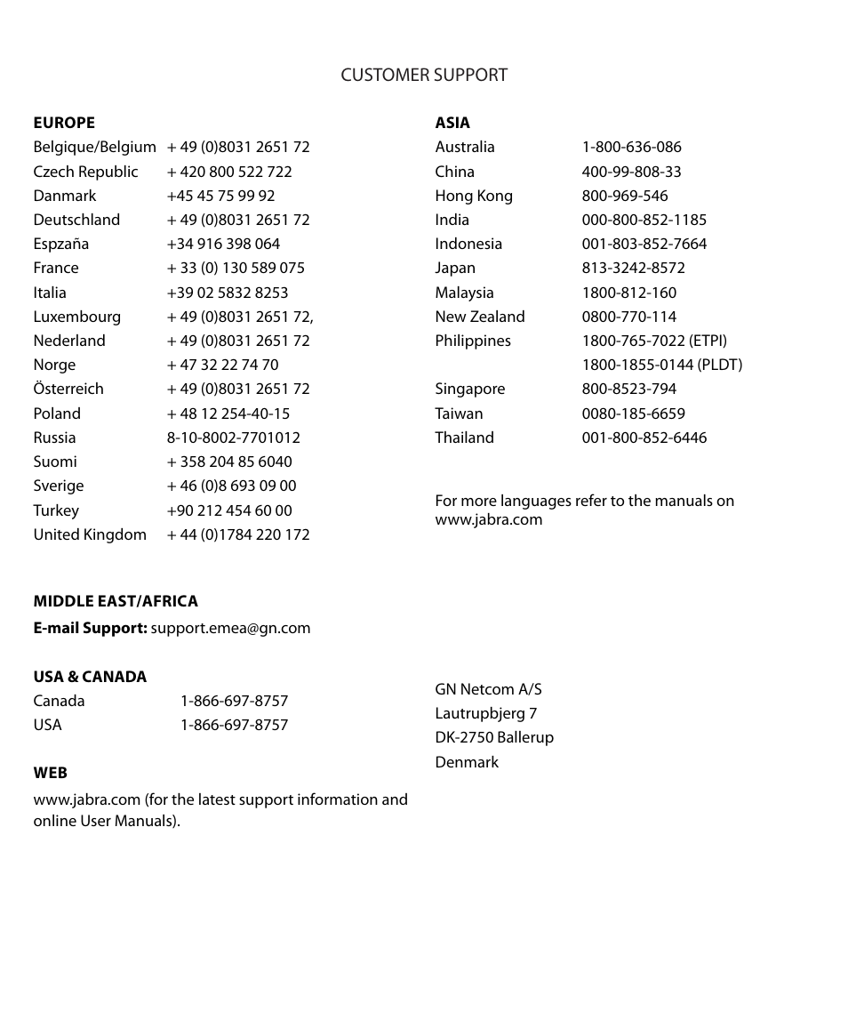 Jabra PRO 930 Quick Start Guide User Manual | Page 2 / 35