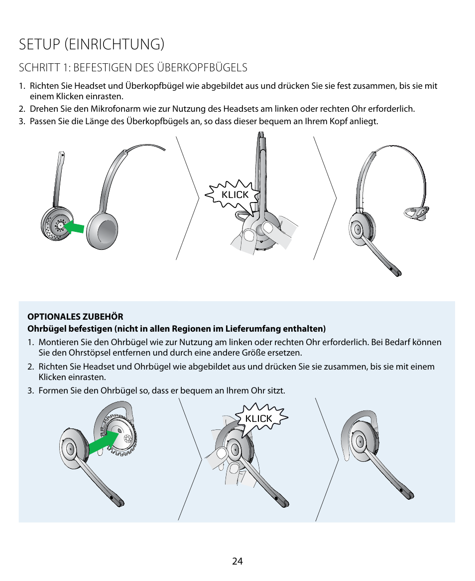 Setup (einrichtung) | Jabra PRO 920 Quick Start Guide User Manual | Page 28 / 55