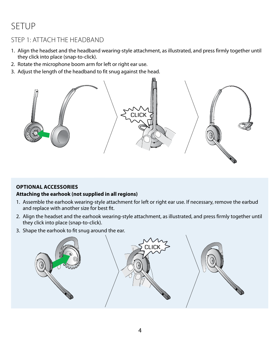 Setup | Jabra PRO 920 Quick Start Guide User Manual | Page 8 / 55