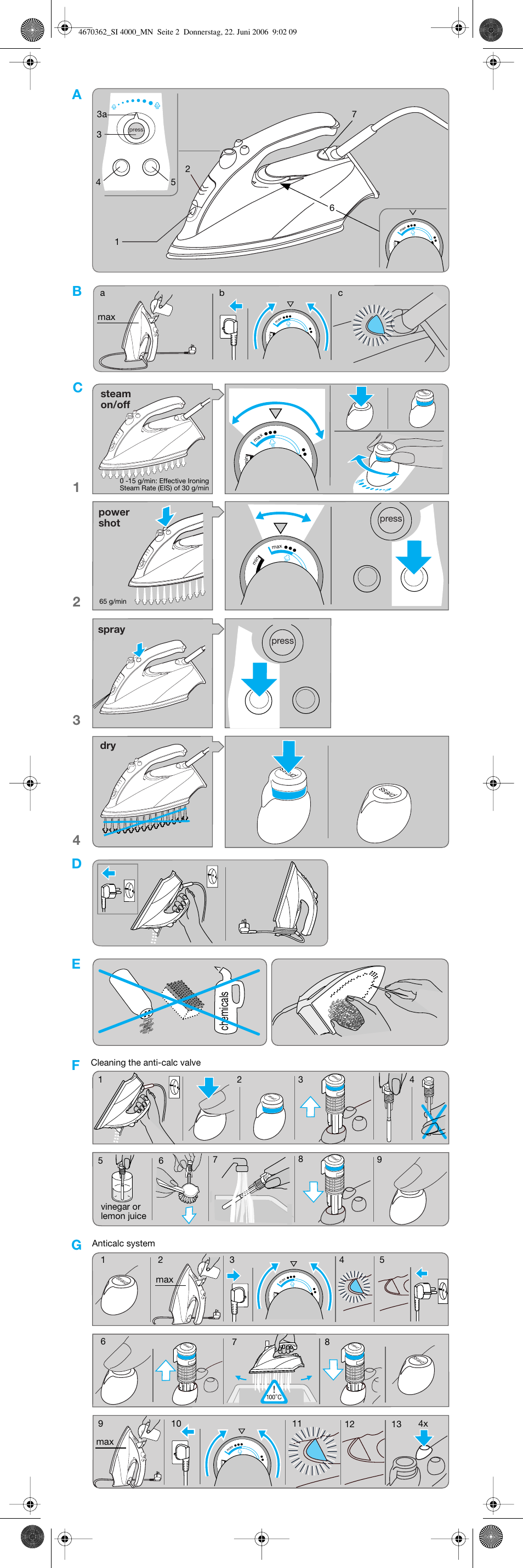 Bd e a, Chemicals | Braun SI 4000 User Manual | Page 2 / 22