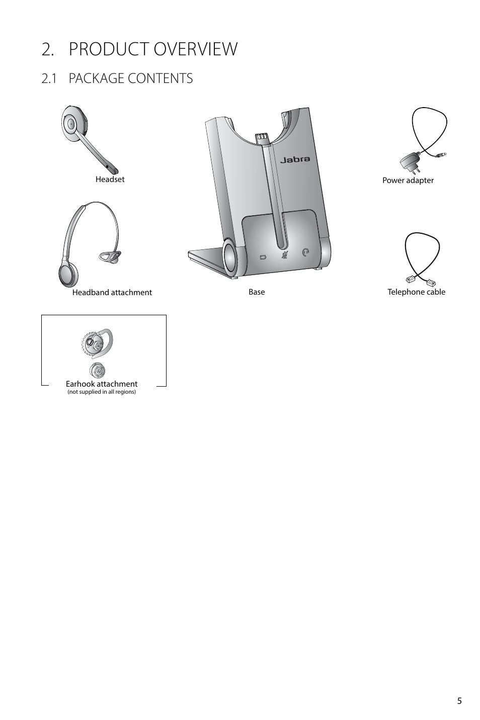 Product overview, 1 package contents, English | Jabra PRO 920 User Manual User Manual | Page 5 / 33