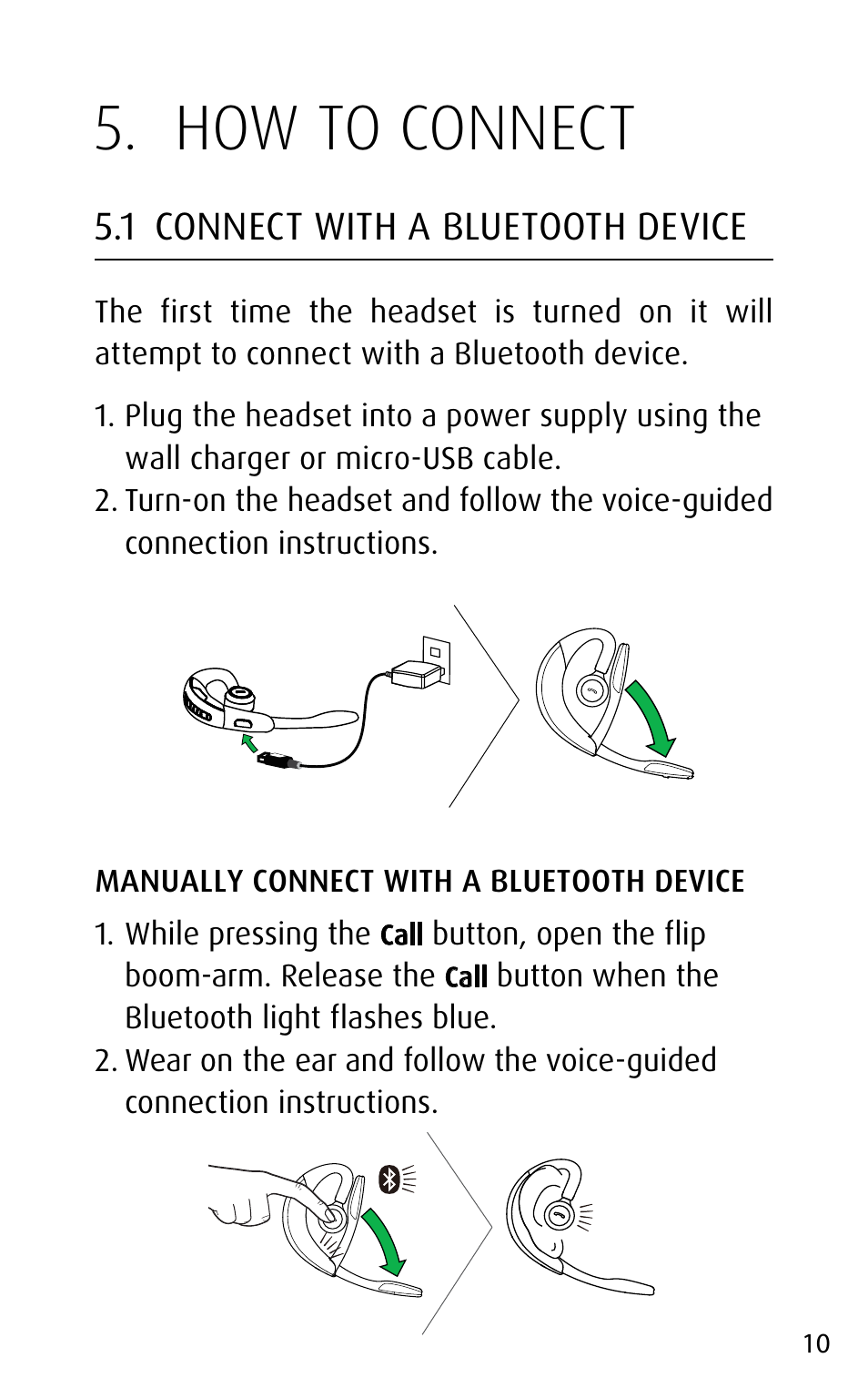 How to connect, 1 connect with a bluetooth device | Jabra MOTION User Manual | Page 10 / 25