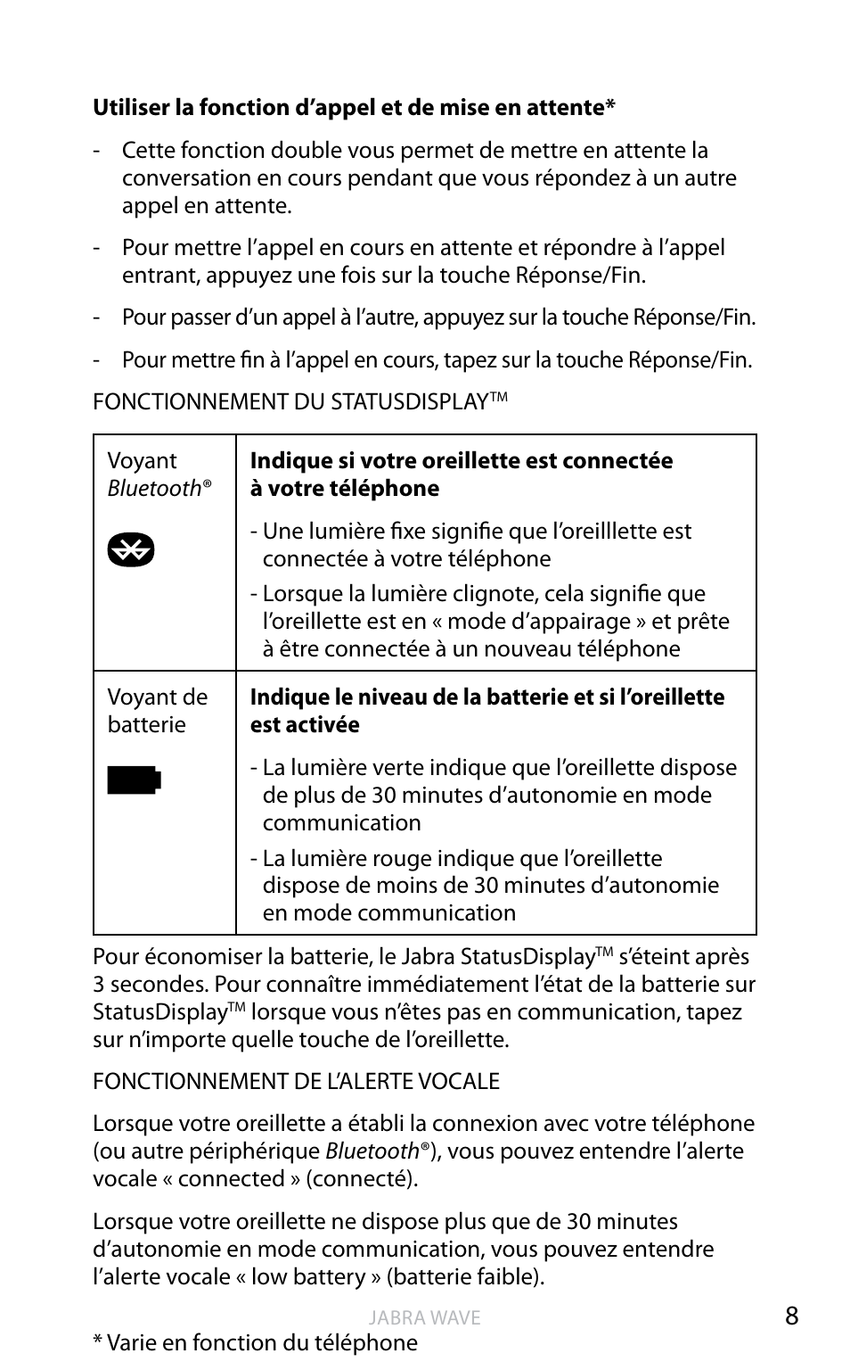 An g la is | Jabra WAVE User Manual | Page 21 / 49