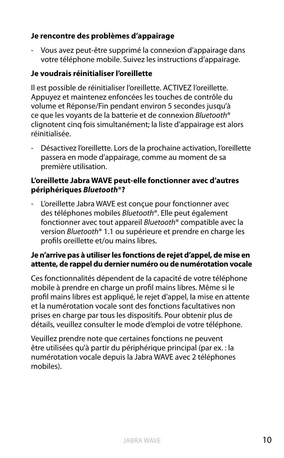 An g la is | Jabra WAVE User Manual | Page 23 / 49