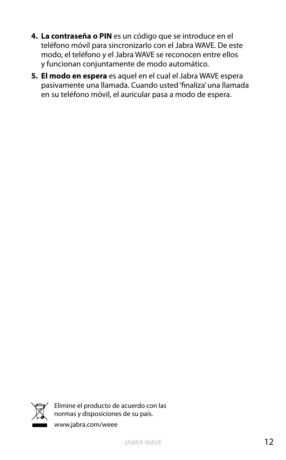 Jabra WAVE User Manual | Page 37 / 49