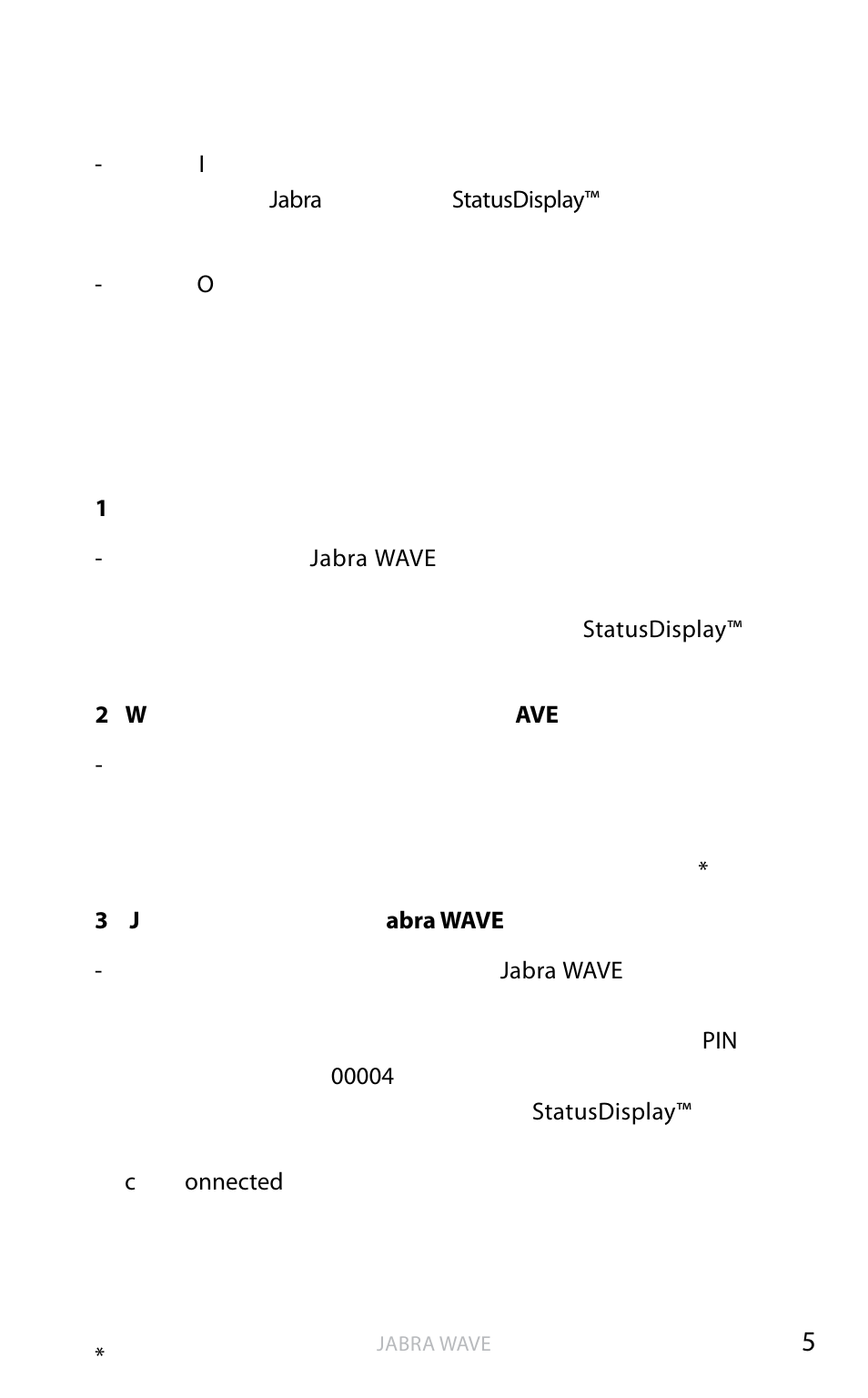 開啟和關閉您的耳機, 將耳機與手提電話配對, 繁體 中 文 | Jabra WAVE User Manual | Page 30 / 87