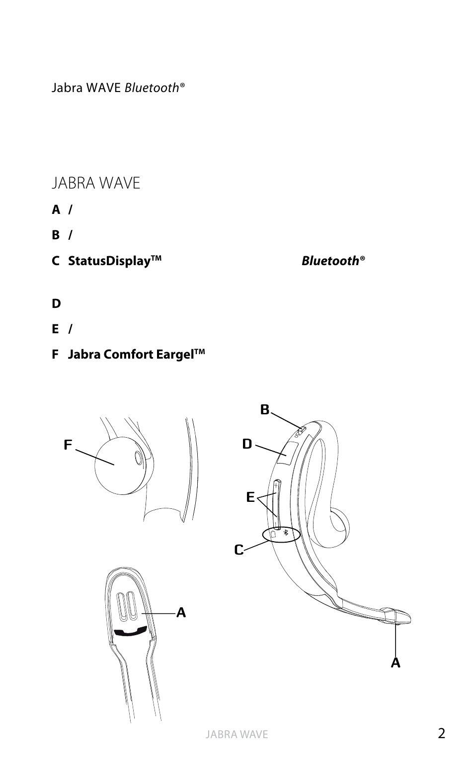 お客様各位, Jabra wave, について | Jabra wave について | Jabra WAVE User Manual | Page 38 / 87