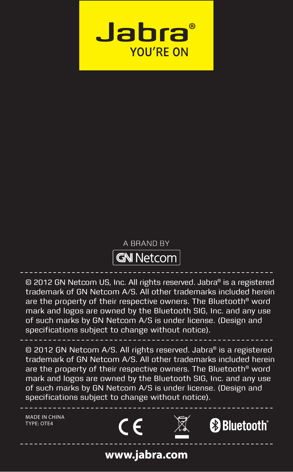 Jabra TALK User Manual | Page 14 / 14