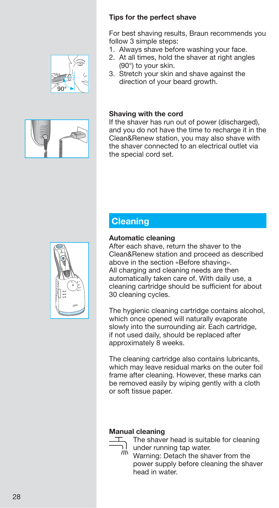 99731356_750cc-5_japan 28.pdf, Cleaning | Braun 750CC-5 User Manual | Page 28 / 31