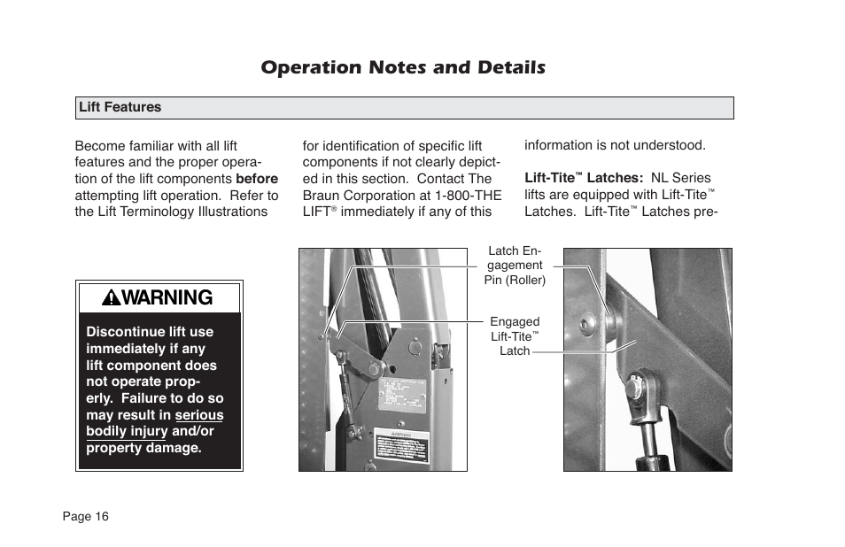 Warning | Braun NL Series User Manual | Page 18 / 53