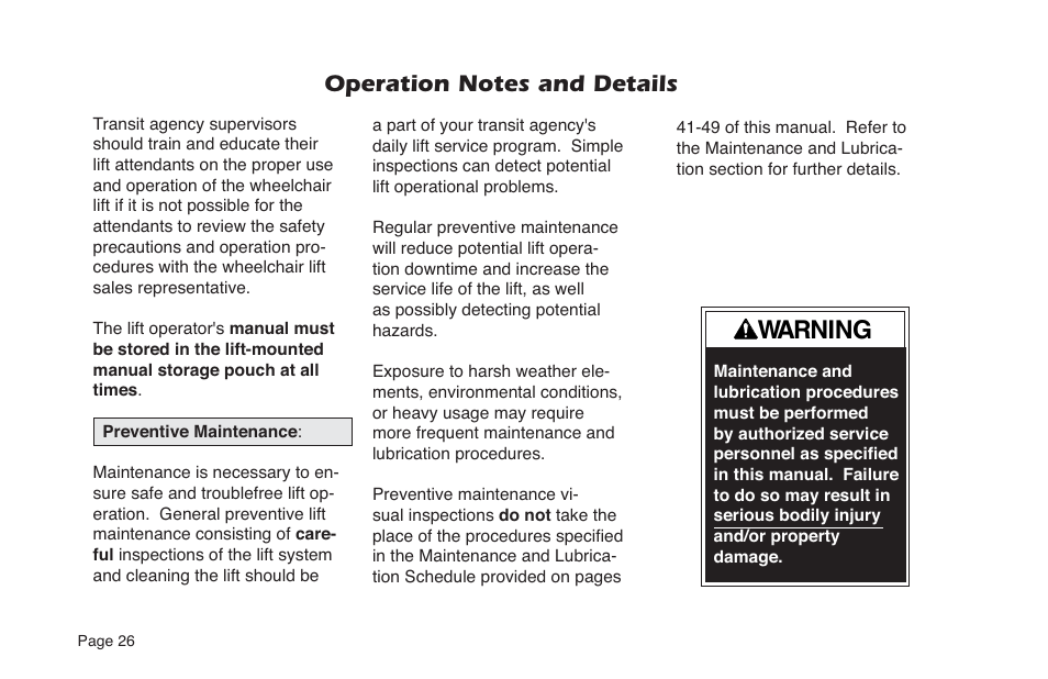 Warning | Braun NL Series User Manual | Page 28 / 53