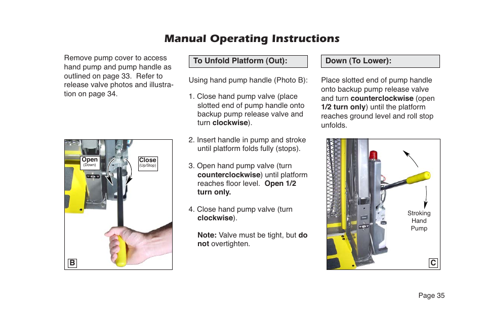 Manual operating instructions | Braun NL Series User Manual | Page 37 / 53