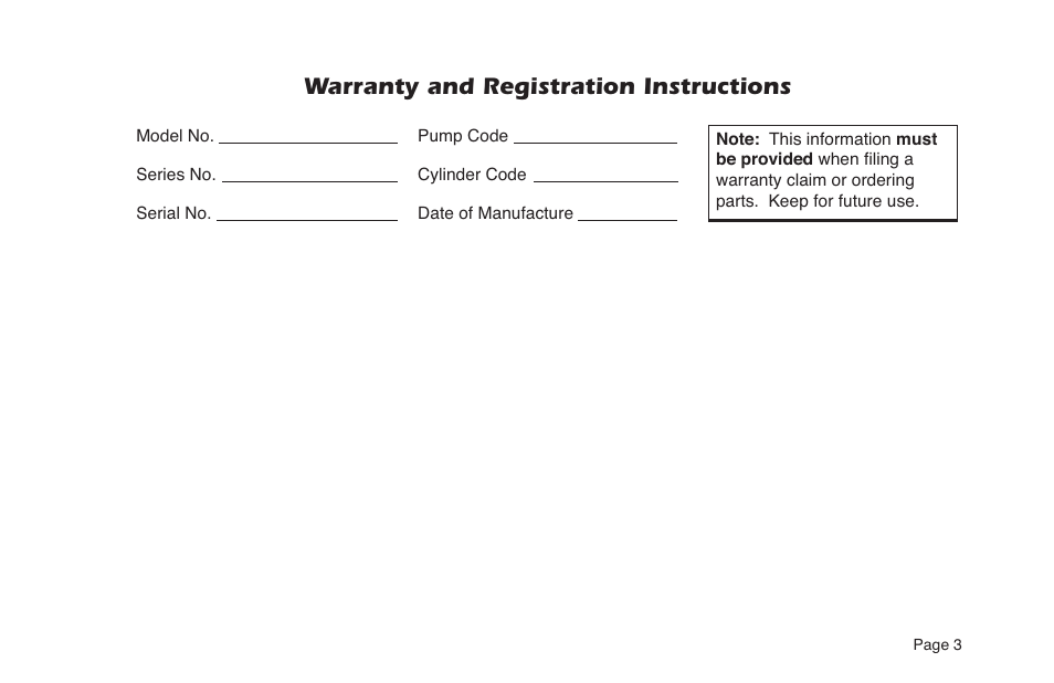 Warranty and registration instructions | Braun NL Series User Manual | Page 5 / 53