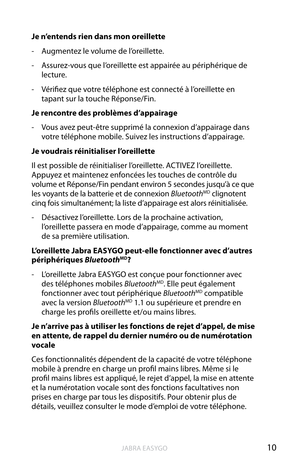 An g la is | Jabra EASYGO User Manual | Page 23 / 48