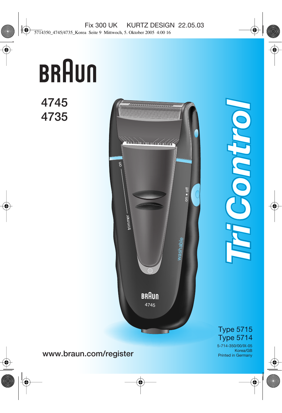 Braun 4735 User Manual | 7 pages