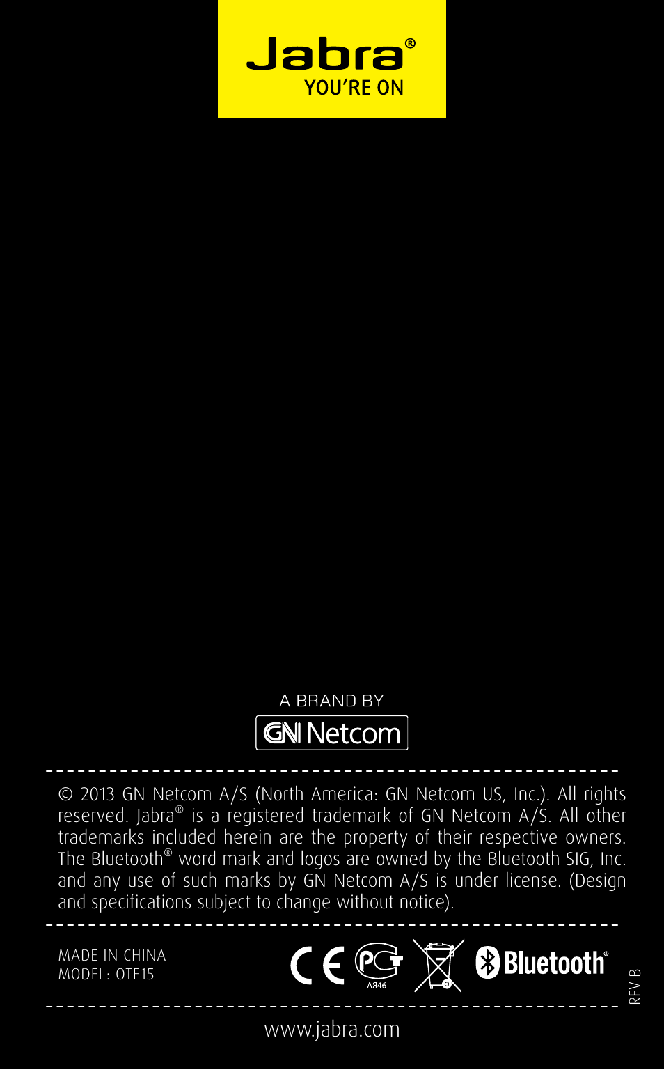 English | Jabra Сlassic User Manual | Page 17 / 17