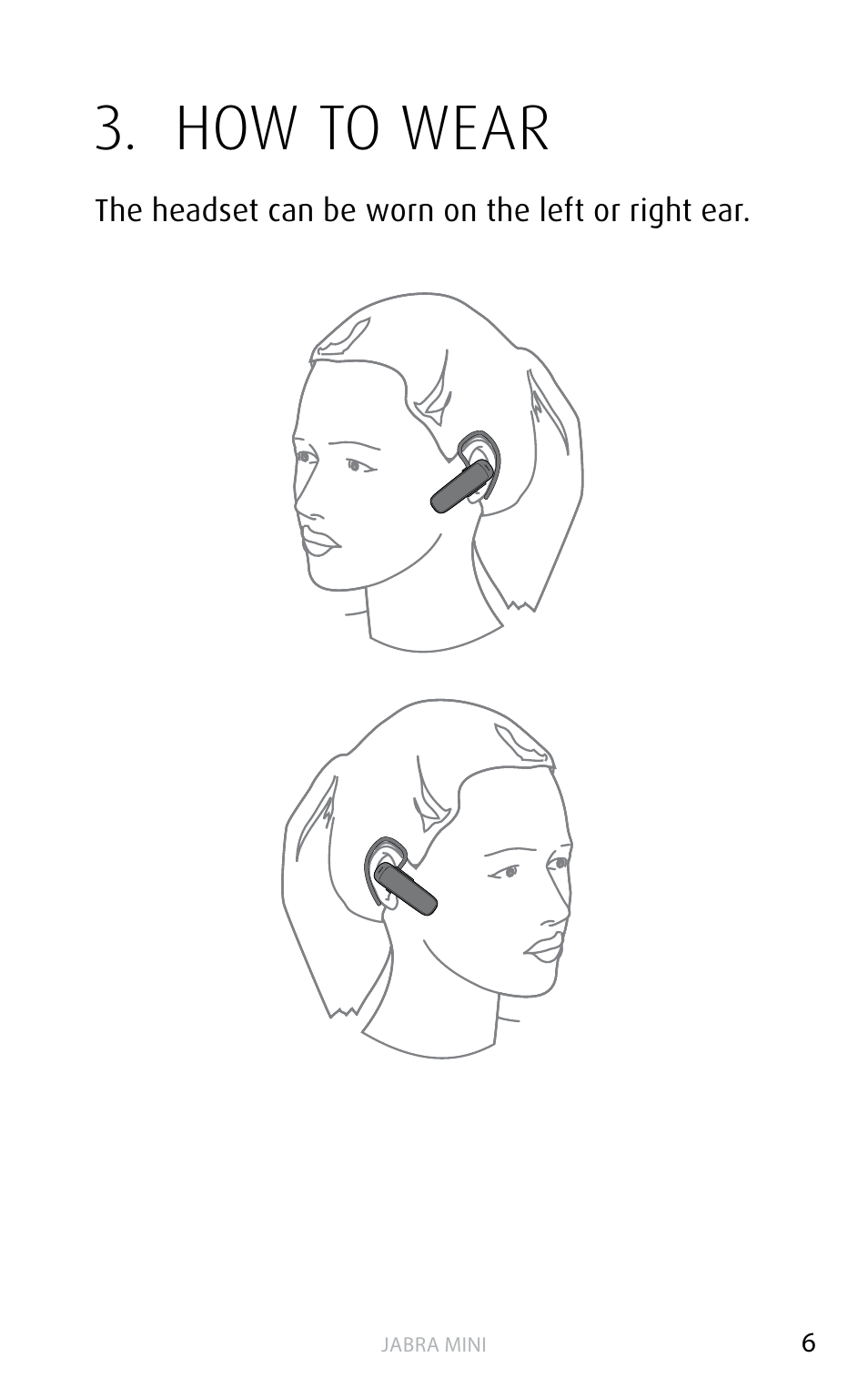 How to wear | Jabra MINI User Manual | Page 6 / 18