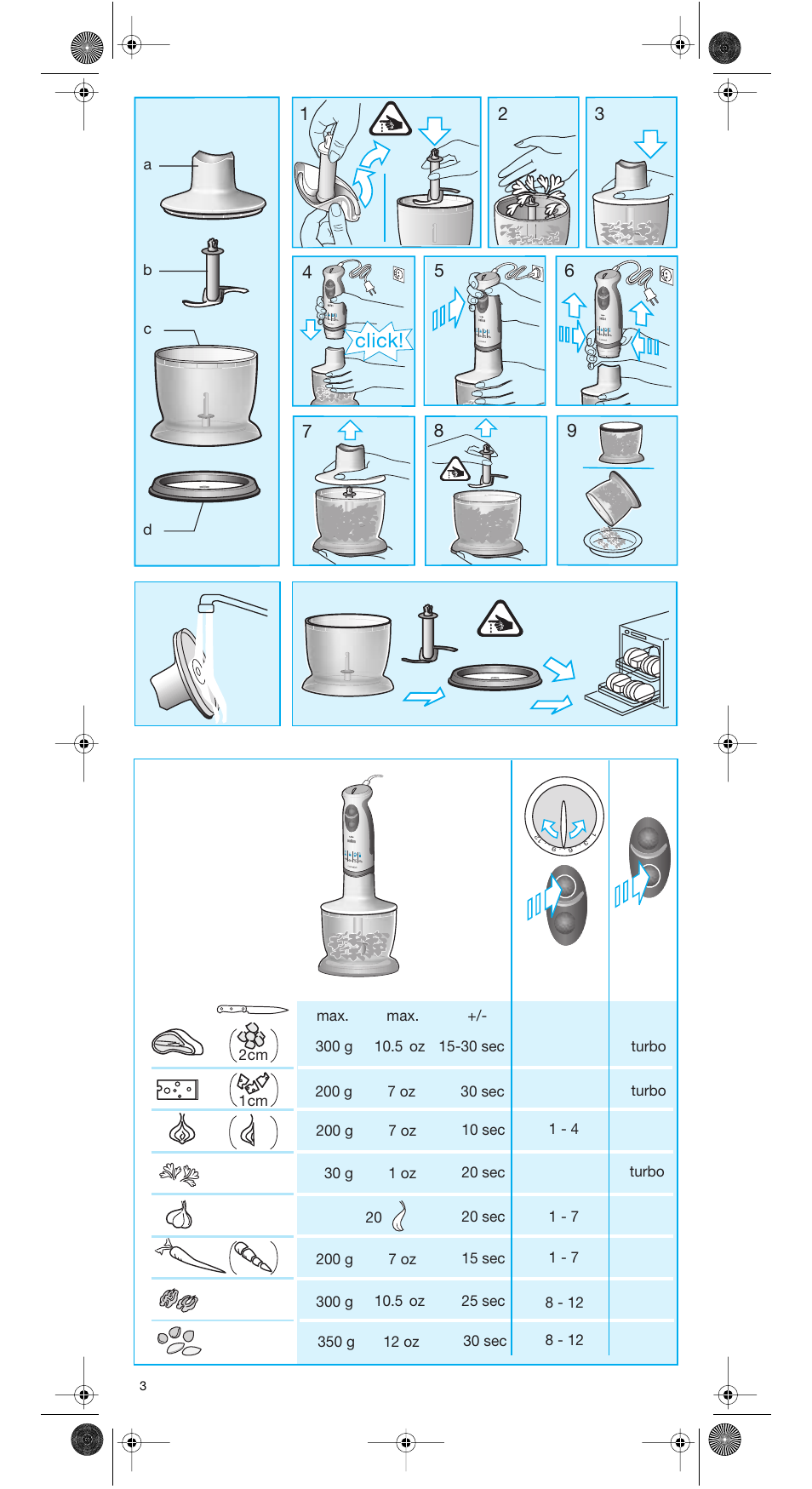 Click | Braun MR 5500 M User Manual | Page 3 / 15