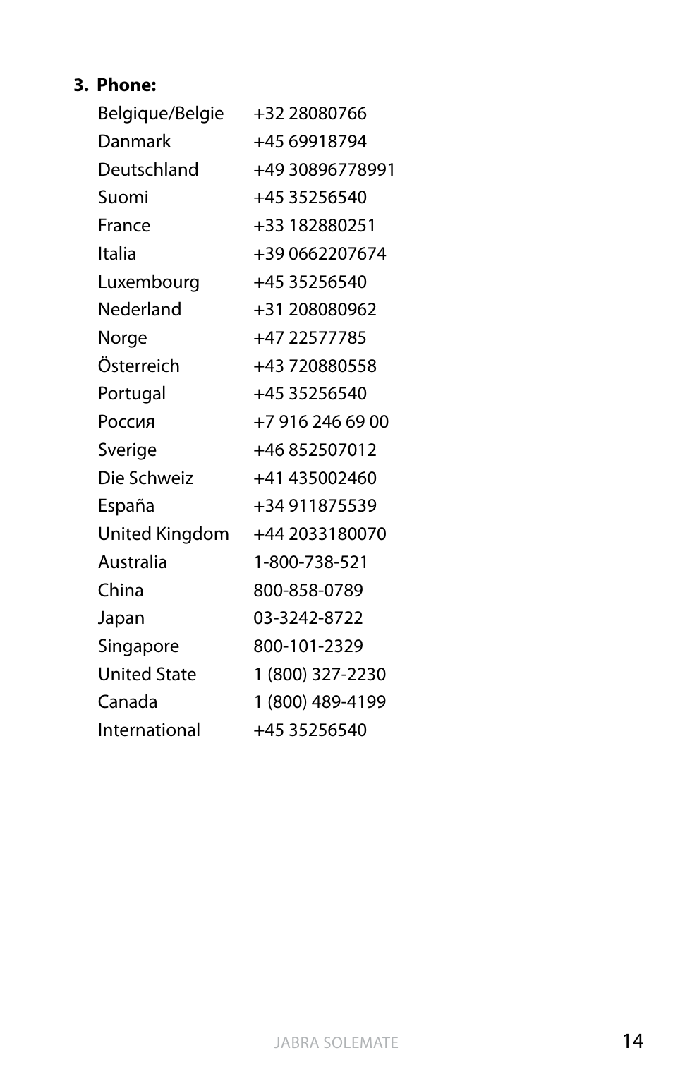 English | Jabra SOLEMATE User Manual | Page 15 / 18