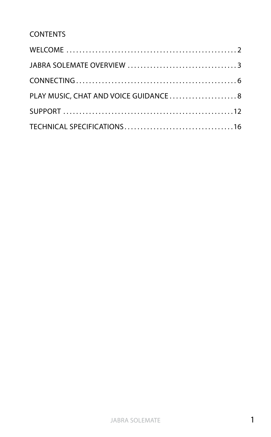 English | Jabra SOLEMATE User Manual | Page 2 / 18
