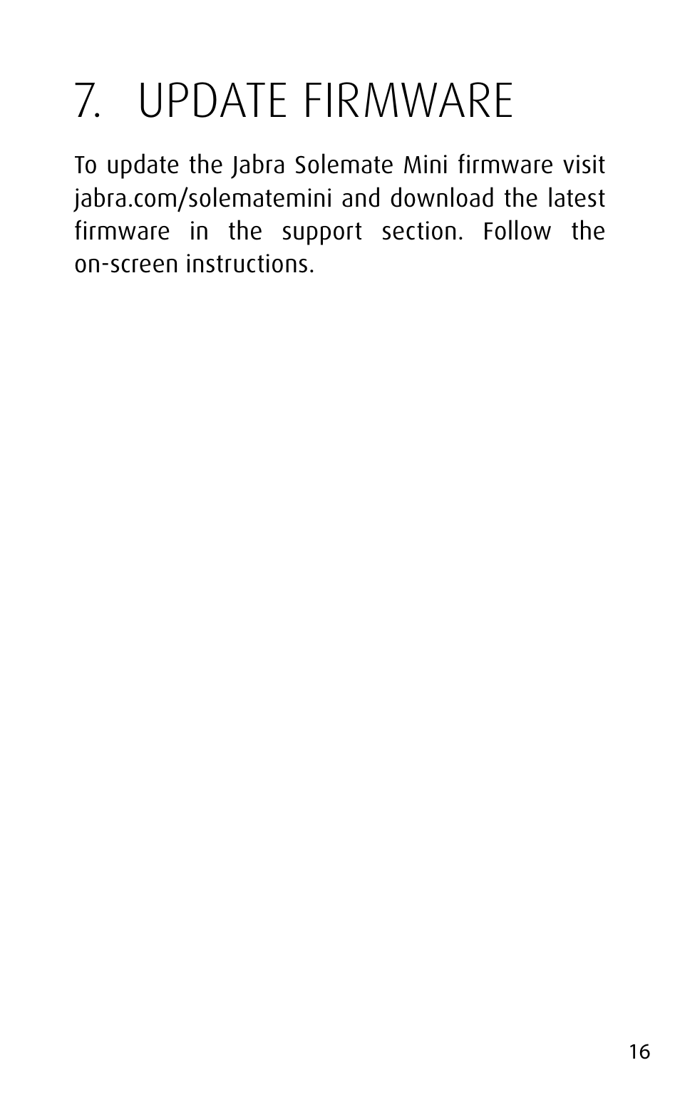 Update firmware | Jabra SOLEMATE mini User Manual | Page 16 / 20