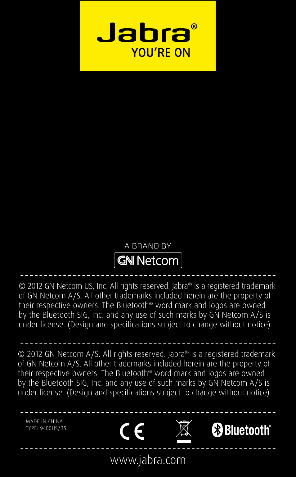 Jabra TOUR User Manual | Page 19 / 19