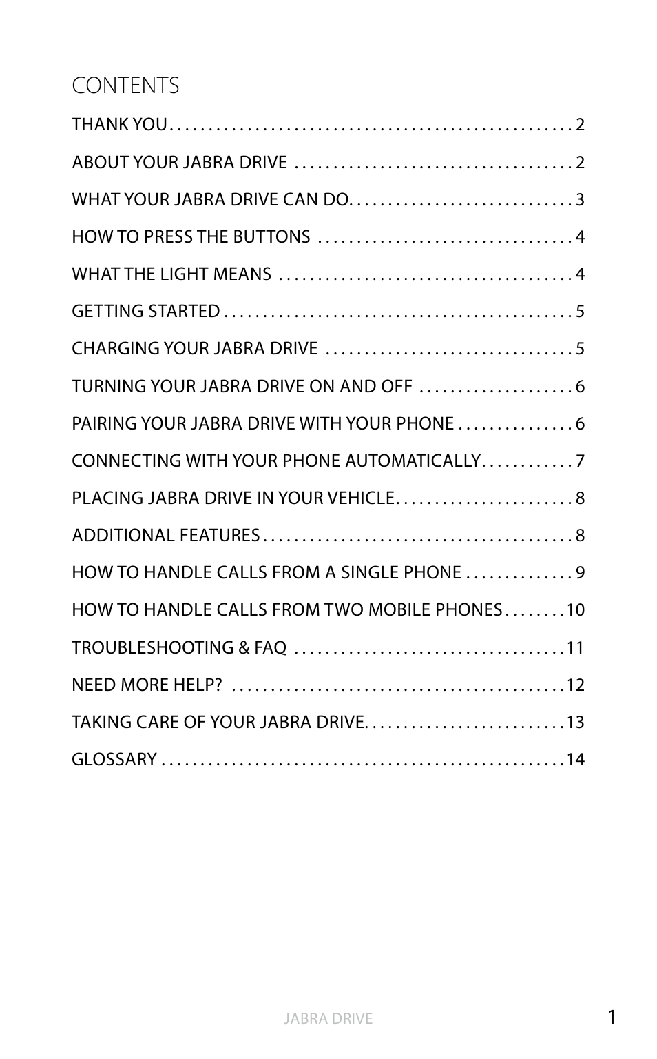 Jabra DRIVE User Manual | Page 2 / 16