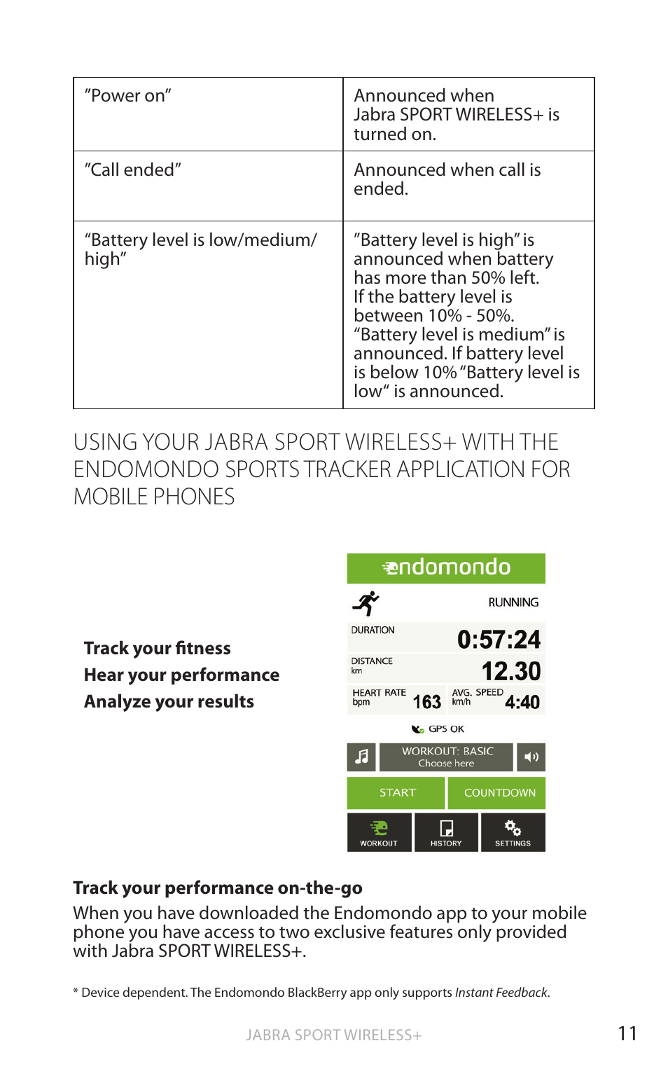 Jabra SPORT WIRELESS+ User Manual | Page 12 / 17
