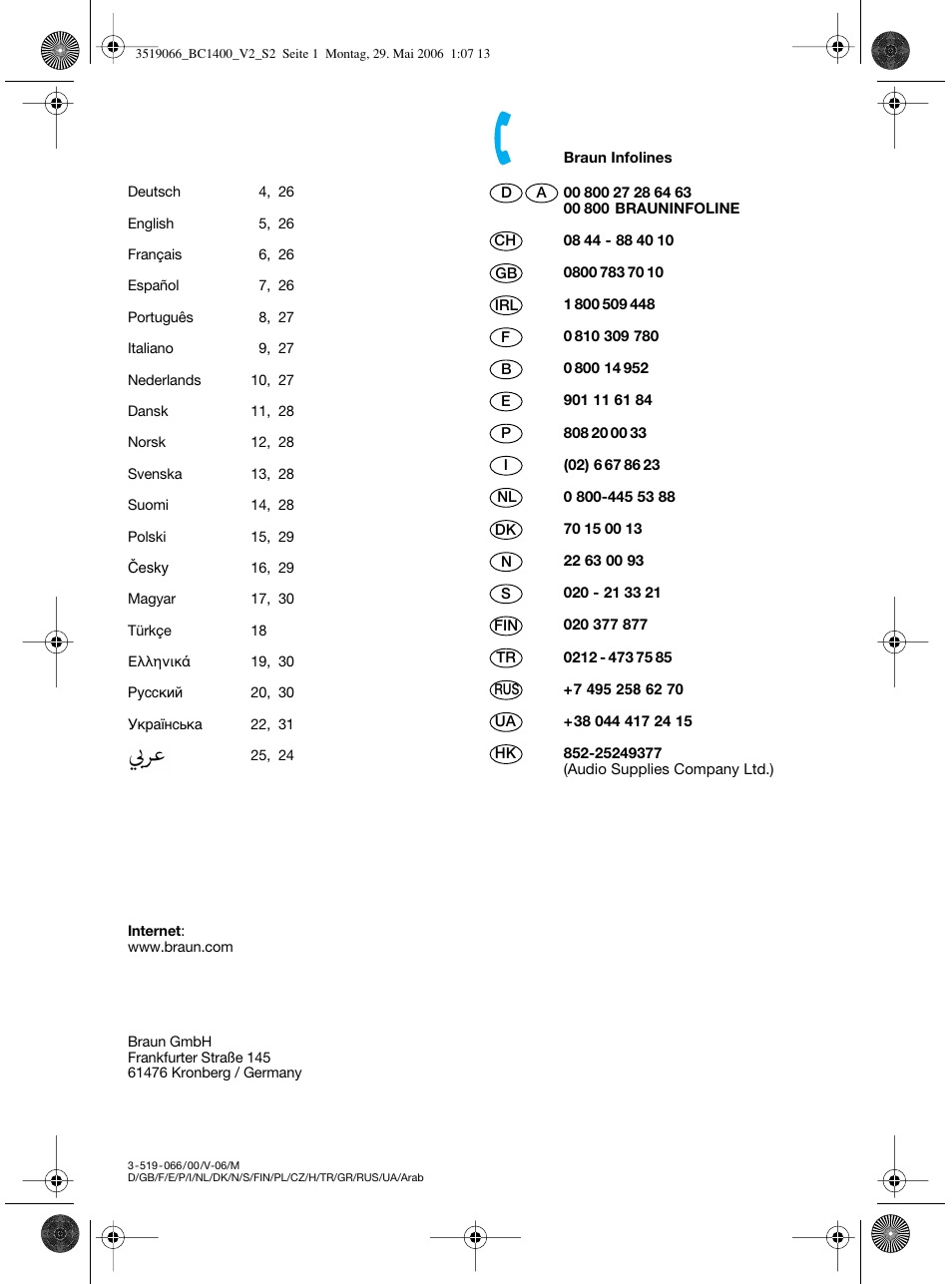 Braun BC1400 V2 User Manual | Page 2 / 34
