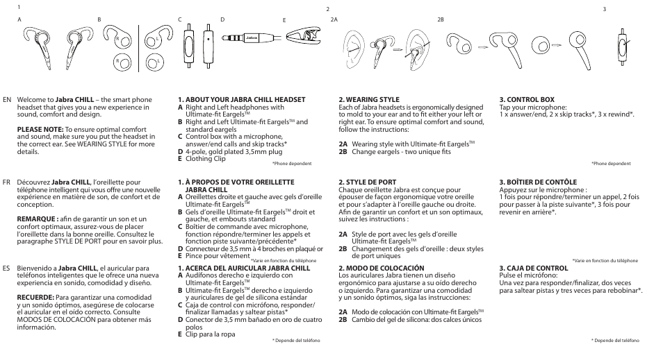 Jabra CHILL User Manual | 2 pages