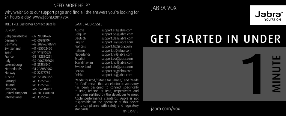 Jabra VOX User Manual | 21 pages