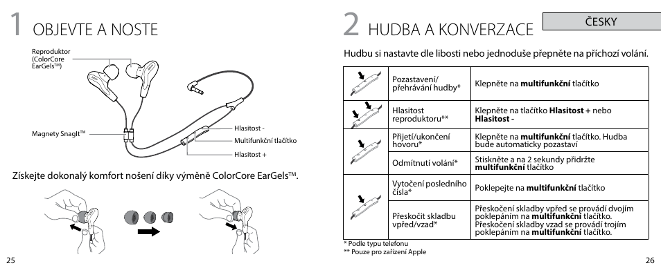 Objevte a noste, Hudba a konverzace | Jabra VOX User Manual | Page 15 / 21