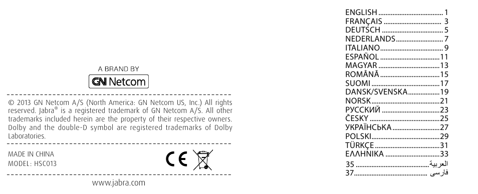 Jabra VOX User Manual | Page 2 / 21