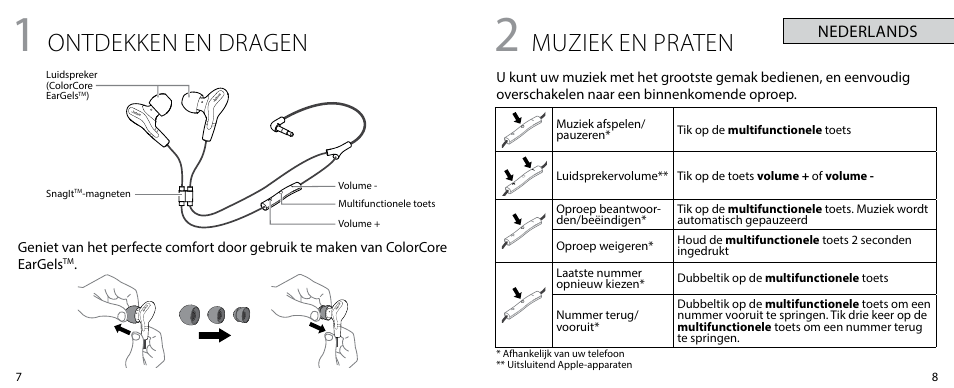 Ontdekken en dragen, Muziek en praten | Jabra VOX User Manual | Page 6 / 21