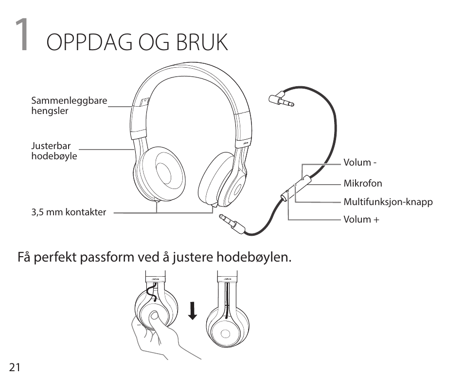 Oppdag og bruk | Jabra REVO User Manual | Page 25 / 42