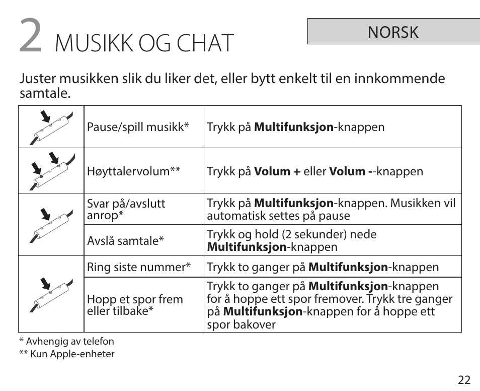 Musikk og chat | Jabra REVO User Manual | Page 26 / 42