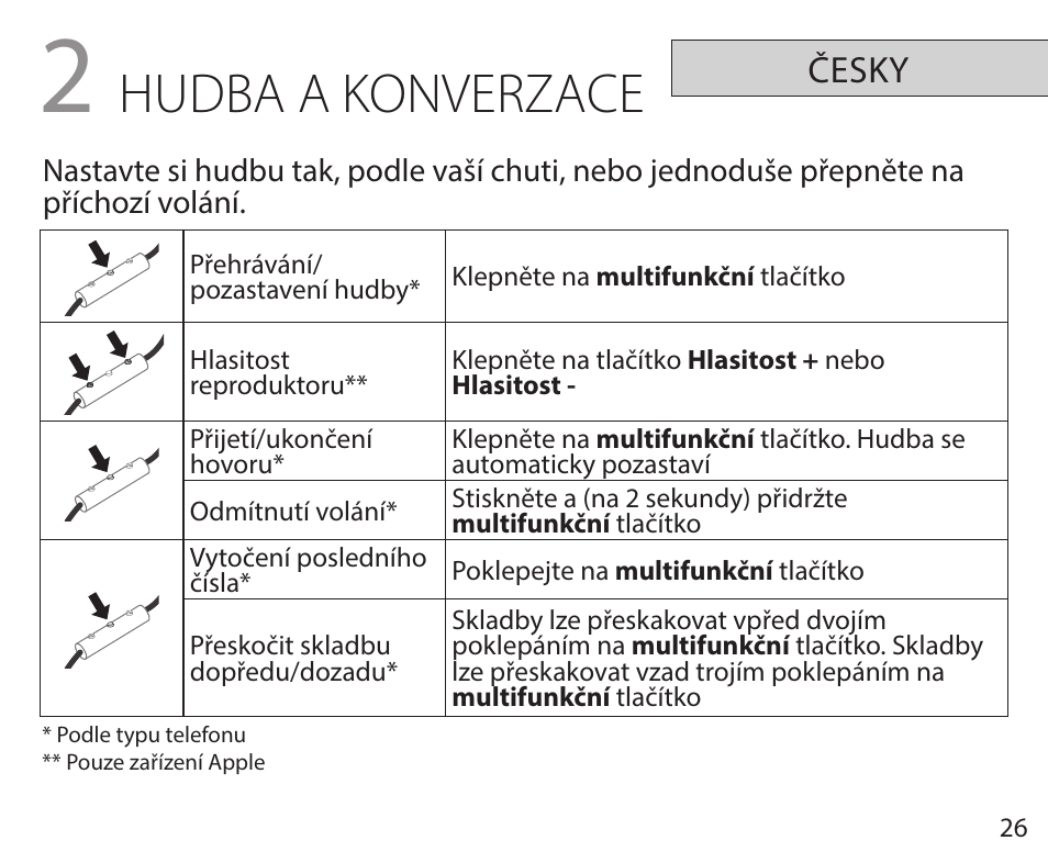 Hudba a konverzace | Jabra REVO User Manual | Page 30 / 42