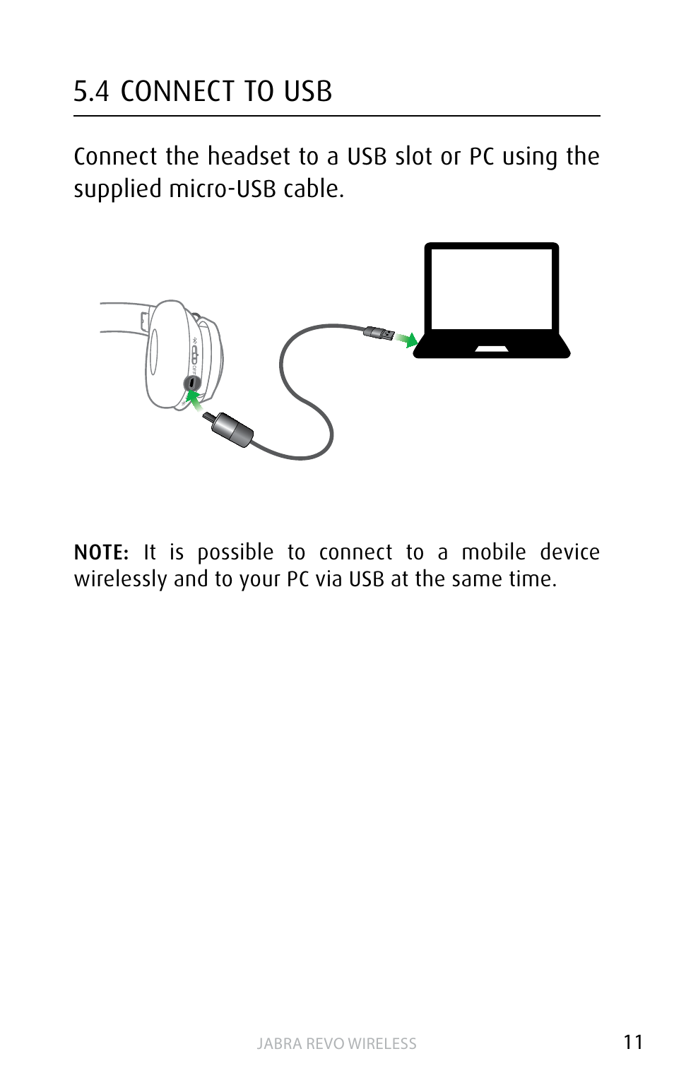 4 connect to usb | Jabra REVO WIRELESS User Manual | Page 11 / 19