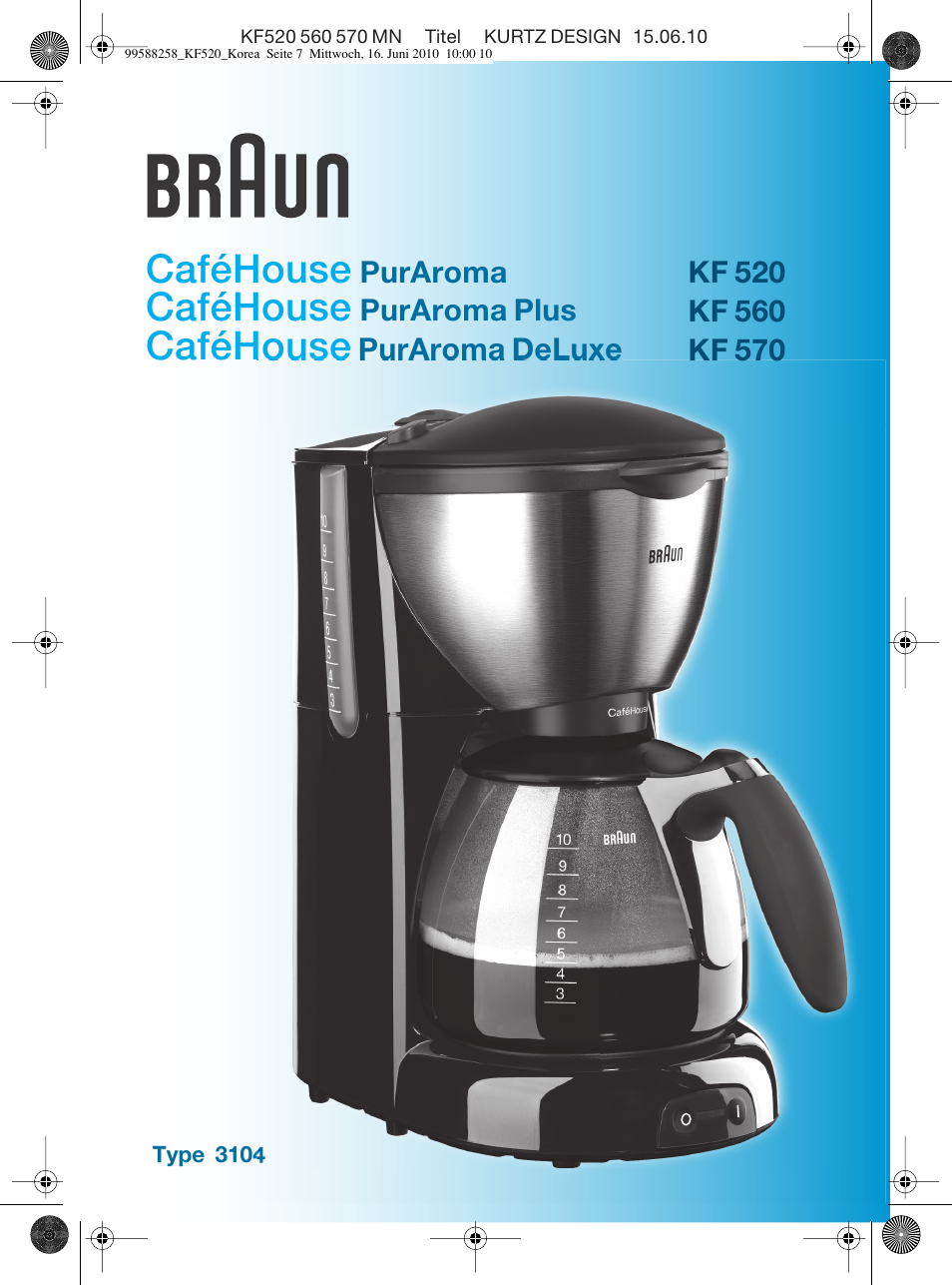 Braun KF 520 User Manual | 6 pages
